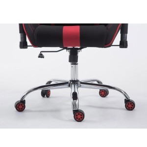 Silla gaming LOGAN TELA, reclinable, con cojines, en color negro/amarillo