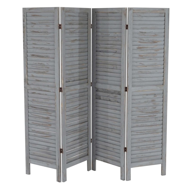 Biombo de madera LEO, 170x182x2cm, muy elegante en color gris