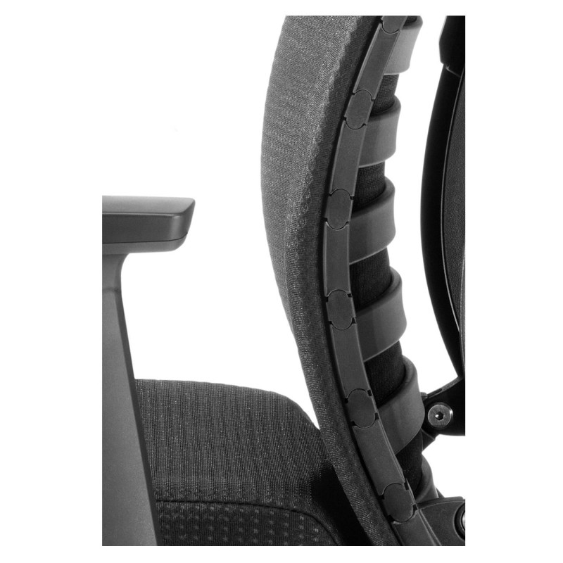 Silla ergonómica EMILI, respaldo ajustable, en negro