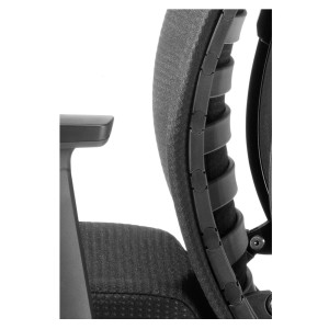 Silla ergonómica EMILI, respaldo ajustable, en negro