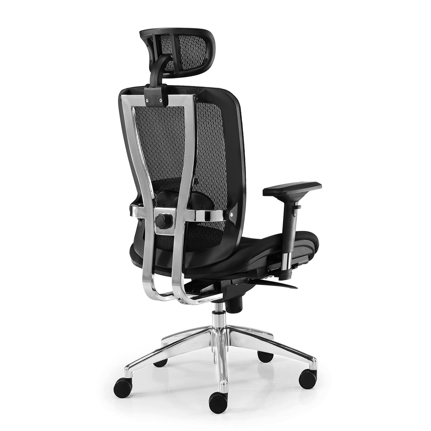 Silla Ergonómica ENOLA, Estructura Metálica, Soporte Lumbar Ajustable, En Negro
