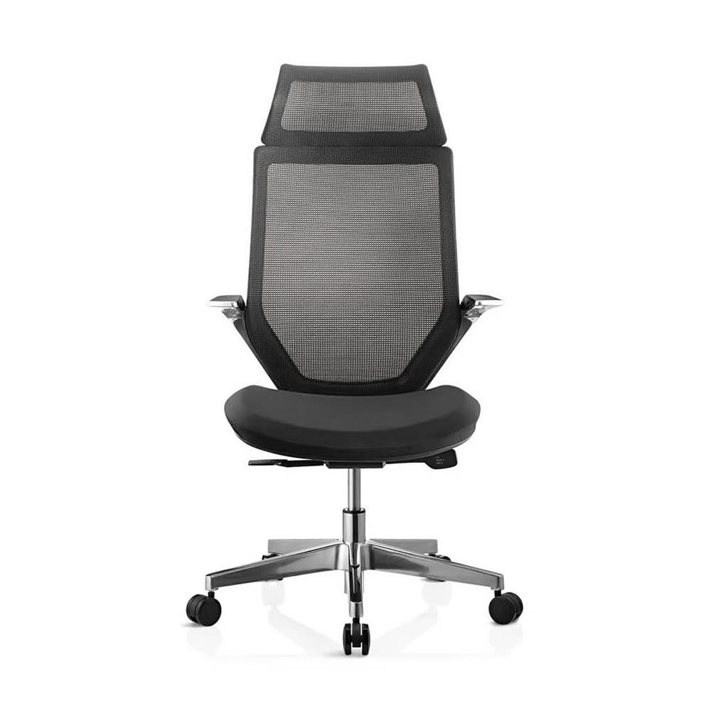 Sillón de Diseño FLORIAN PRO, Brazos Aluminio, 100% Exclusiva, En negro