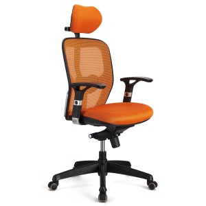 Silla ergonómica FELIX PRO, soporte lumbar, en negro