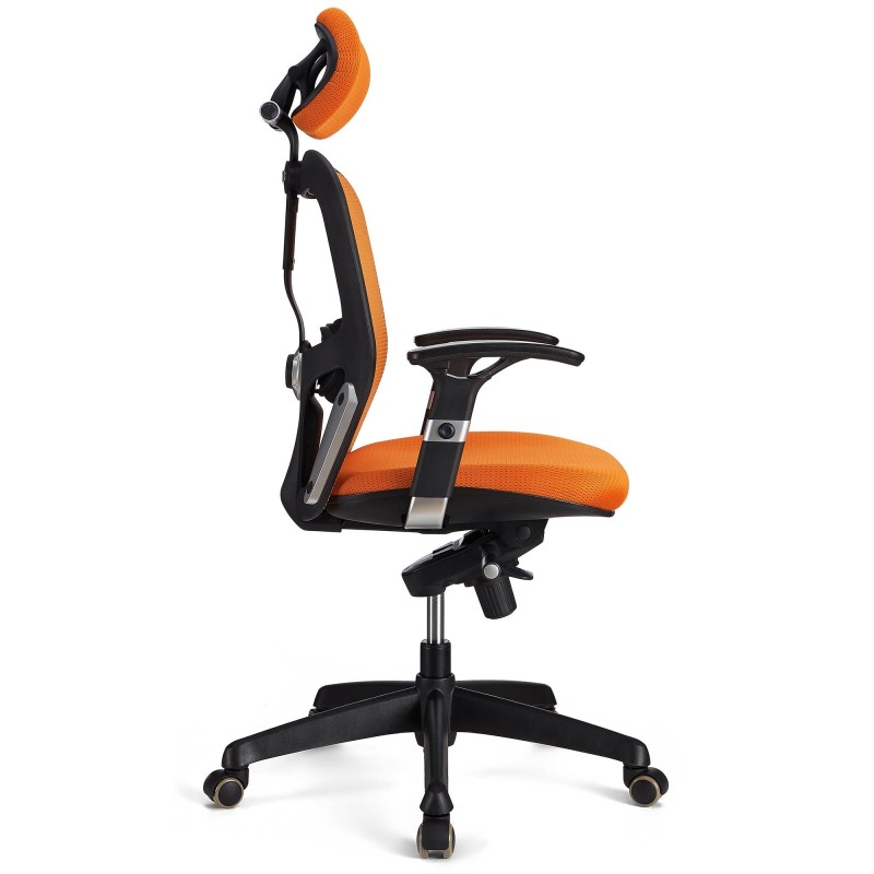 Silla ergonómica FELIX PRO, soporte lumbar, en negro
