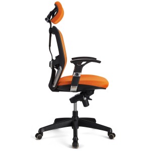 Silla ergonómica FELIX PRO, soporte lumbar, en negro