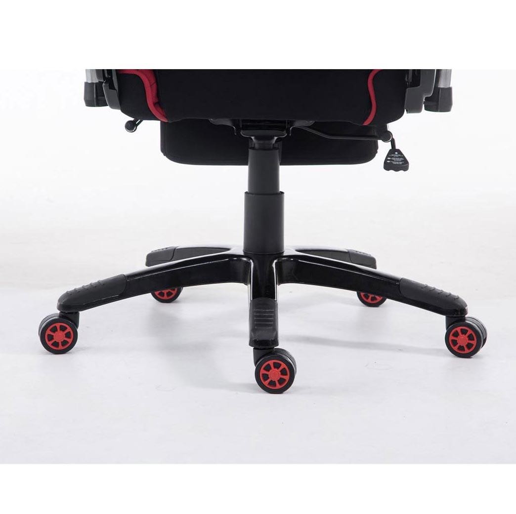 Silla Gaming TURBO TELA con Reposapiés, Respaldo Reclinable, Cojines Lumbar y Cervical, En Negro/Amarillo