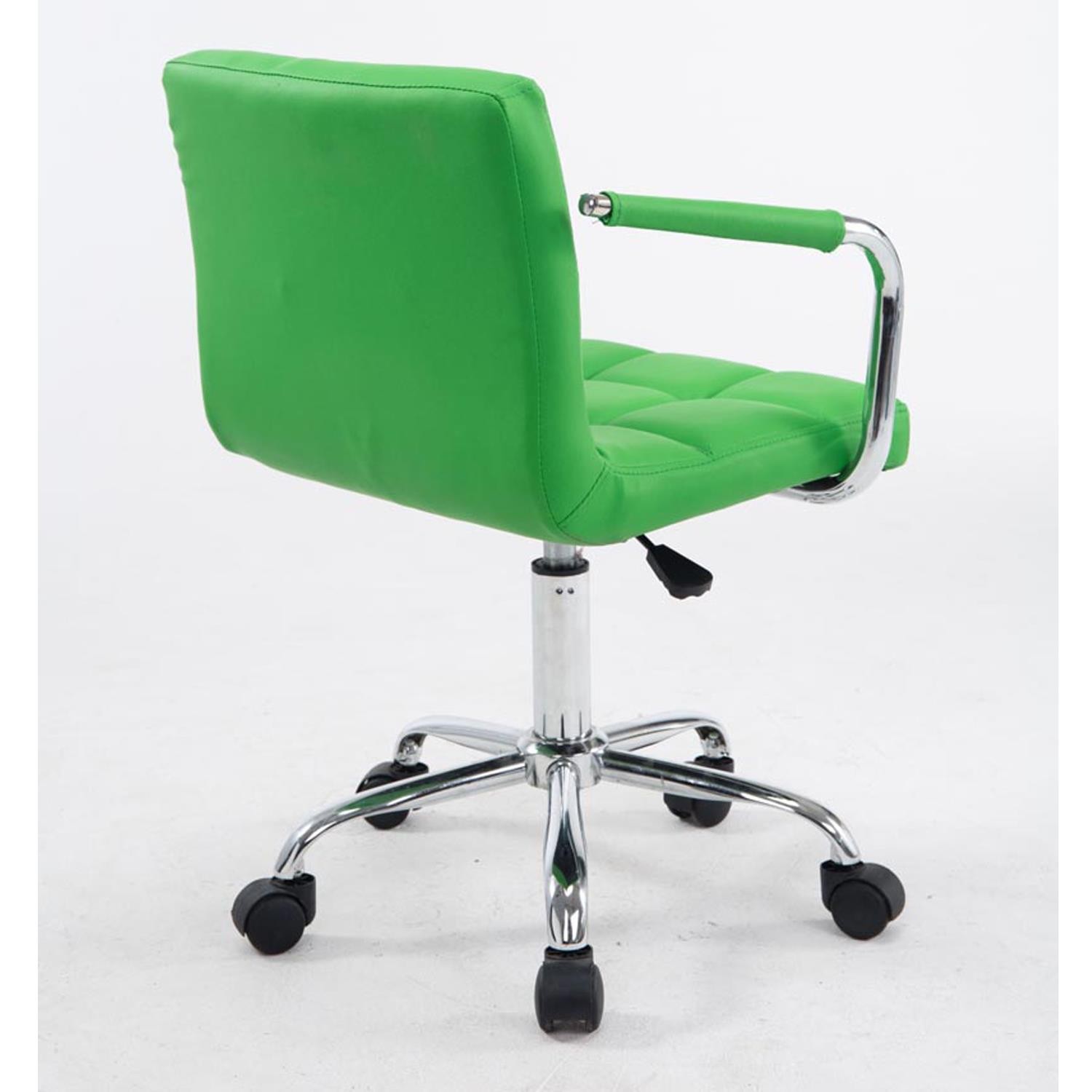 Silla de Oficina BETTY, Gran Acolchado, Estructura Metálica, en Piel color Negro