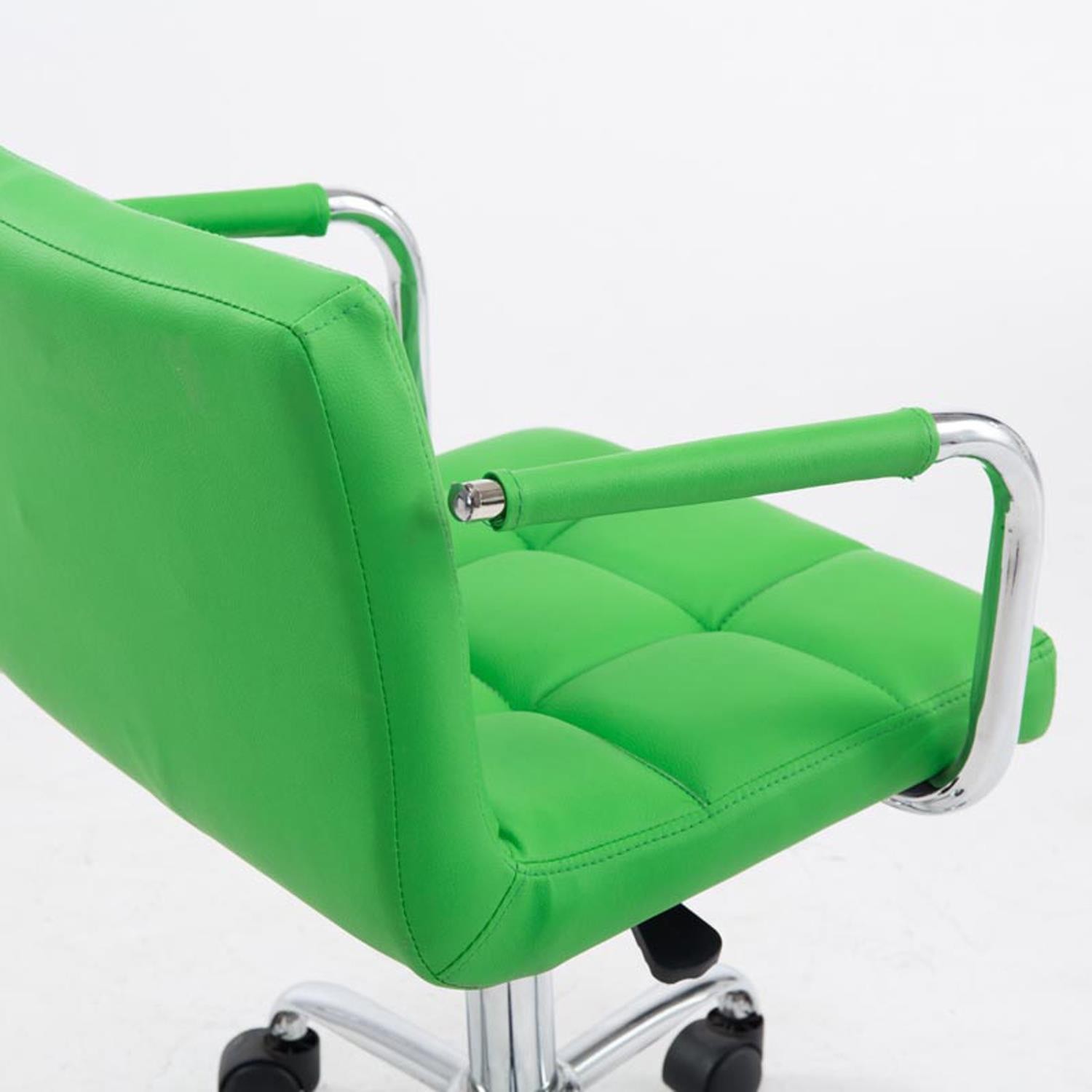 Silla de Oficina BETTY, Gran Acolchado, Estructura Metálica, en Piel color Negro