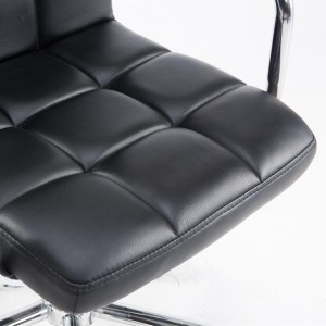 Silla de Oficina BETTY en Piel color Negro
