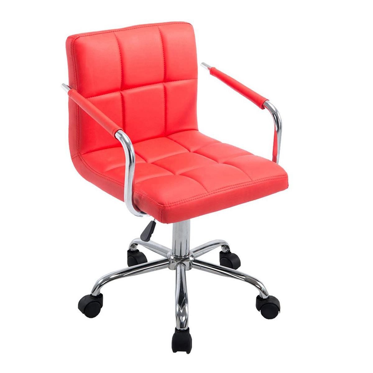 Silla de Oficina BETTY, Gran Acolchado, Estructura Metálica, en Piel color Negro
