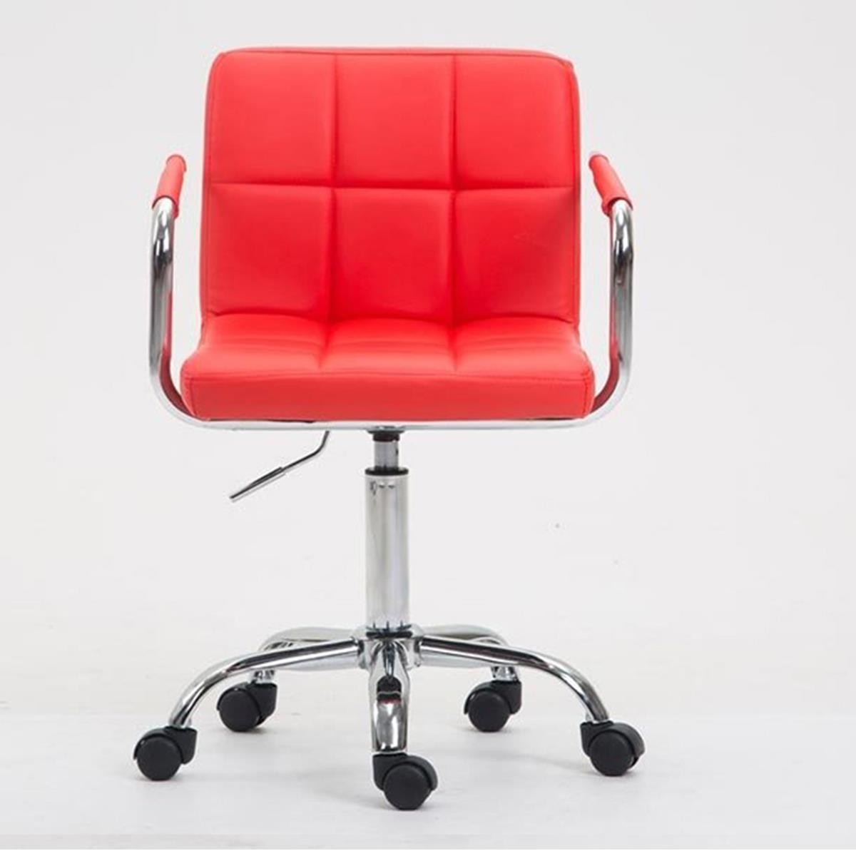Silla de Oficina BETTY, Gran Acolchado, Estructura Metálica, en Piel color Negro