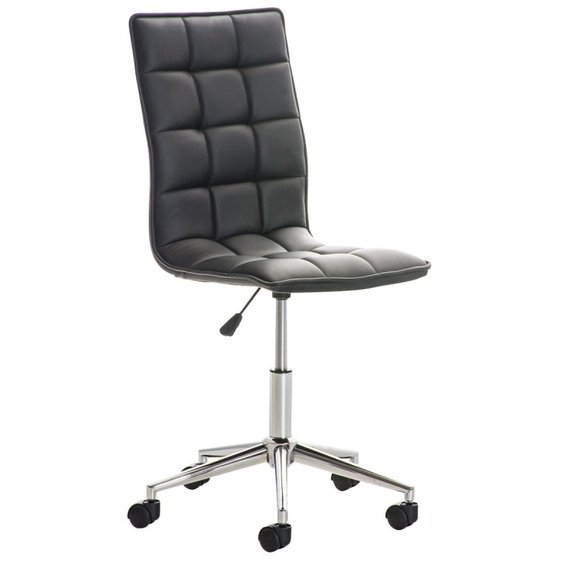Silla de Oficina BULGARI en piel color negro