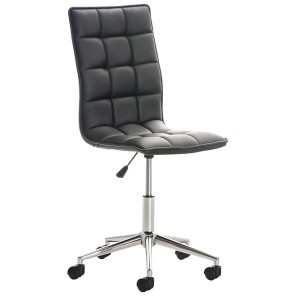 Silla de Oficina BULGARI en piel color negro