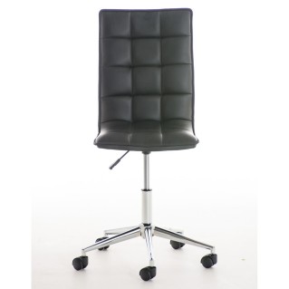 Silla de Oficina BULGARI en piel color negro 2