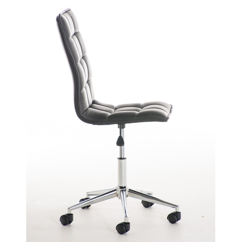Silla de Oficina BULGARI en piel color negro