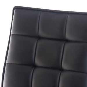 Silla de Oficina BULGARI en piel color negro