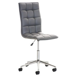 Silla de Oficina BULGARI en piel color negro