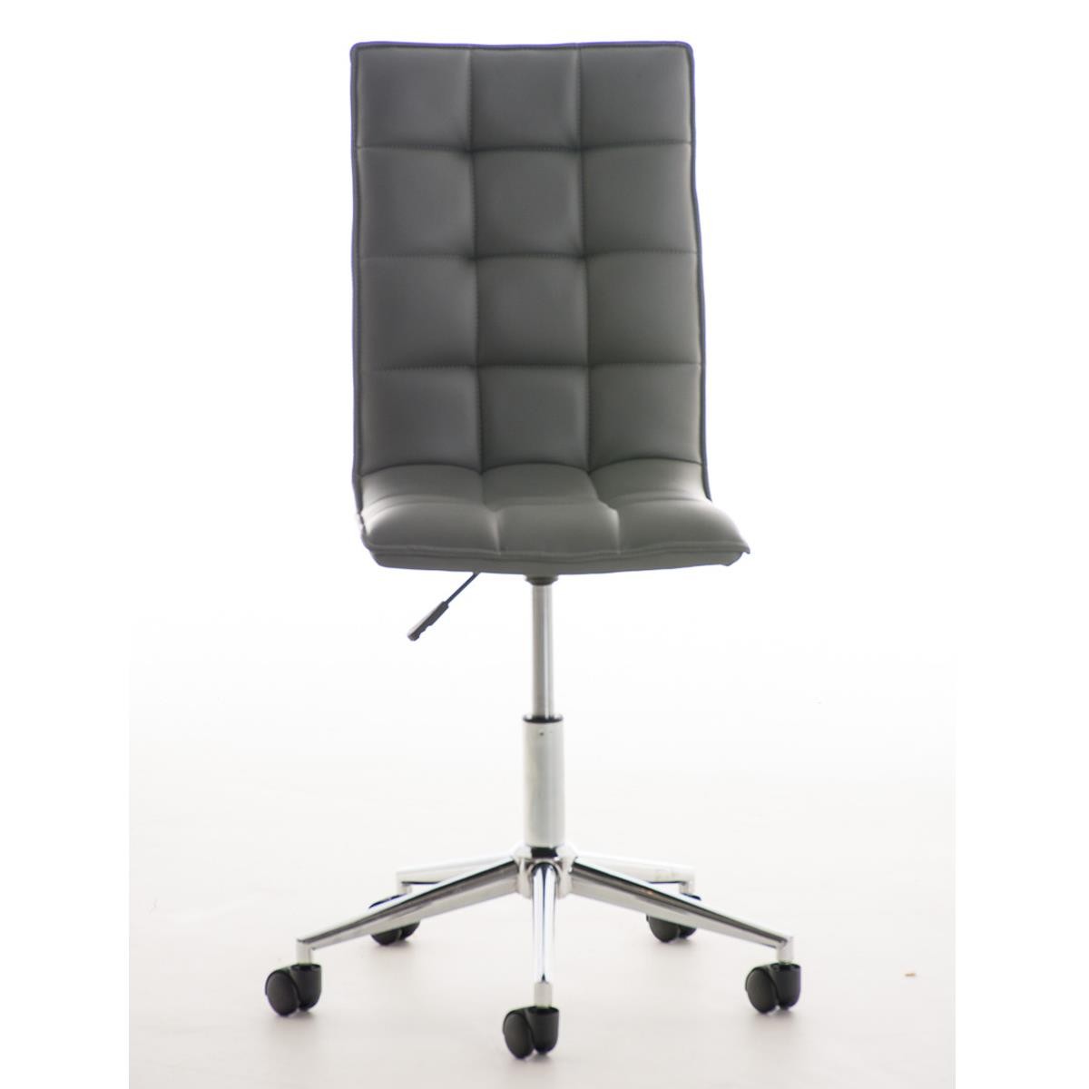 Silla de Oficina BULGARI, Precioso Diseño, Base Metálica, tapizada en Piel color Negro
