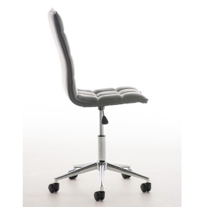 Silla de Oficina BULGARI en piel color negro