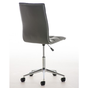Silla de Oficina BULGARI en piel color negro