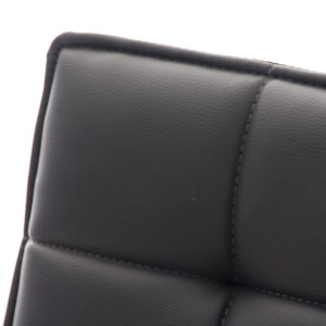 Silla de Oficina BULGARI en piel color negro