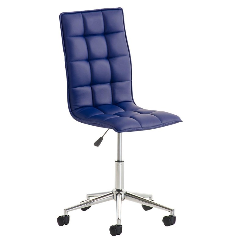 Silla de Oficina BULGARI en piel color negro
