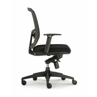 Silla de oficina GILBERT, soporte lumbar, en negro 2