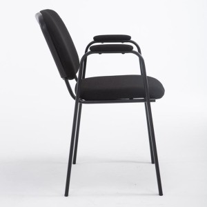 Silla de confidente MOBY CON BRAZOS, patas negras, color negro