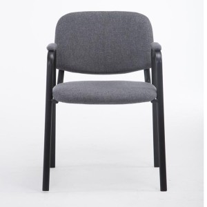 Silla de confidente MOBY CON BRAZOS, patas negras, color negro