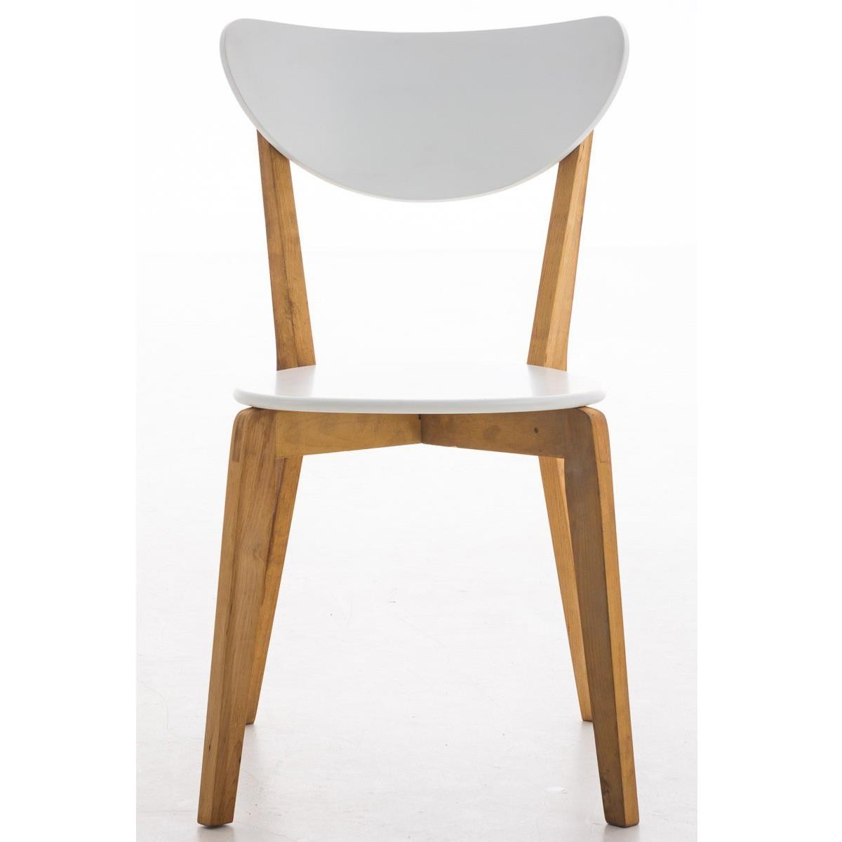 Silla de Confidente ARABY, Exclusivo Diseño, Estructura en Madera color Abedul y Blanco