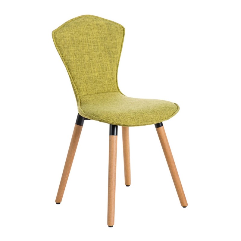 Silla de confidente FELIKA, gran acolchado en tela color negro