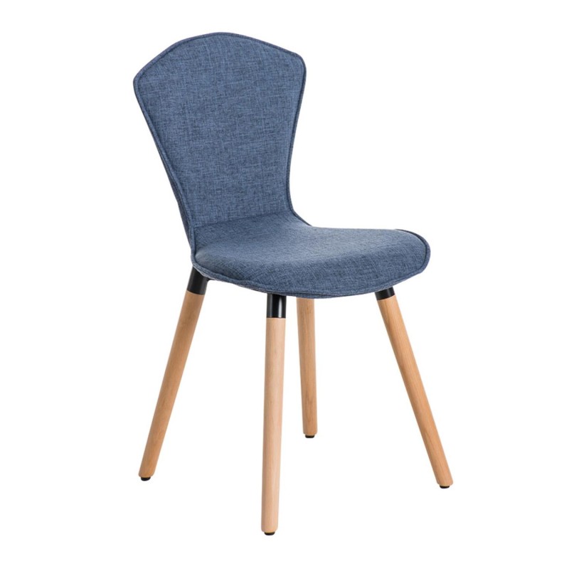 Silla de confidente FELIKA, gran acolchado en tela color negro