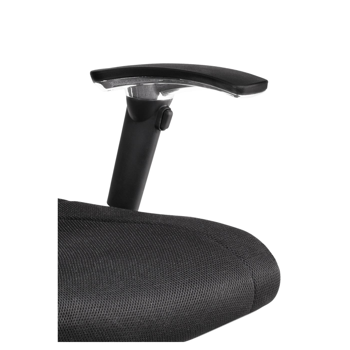 Silla de Oficina HENRY, Inserciones Cromadas, Adaptada uso 8h, En Negro
