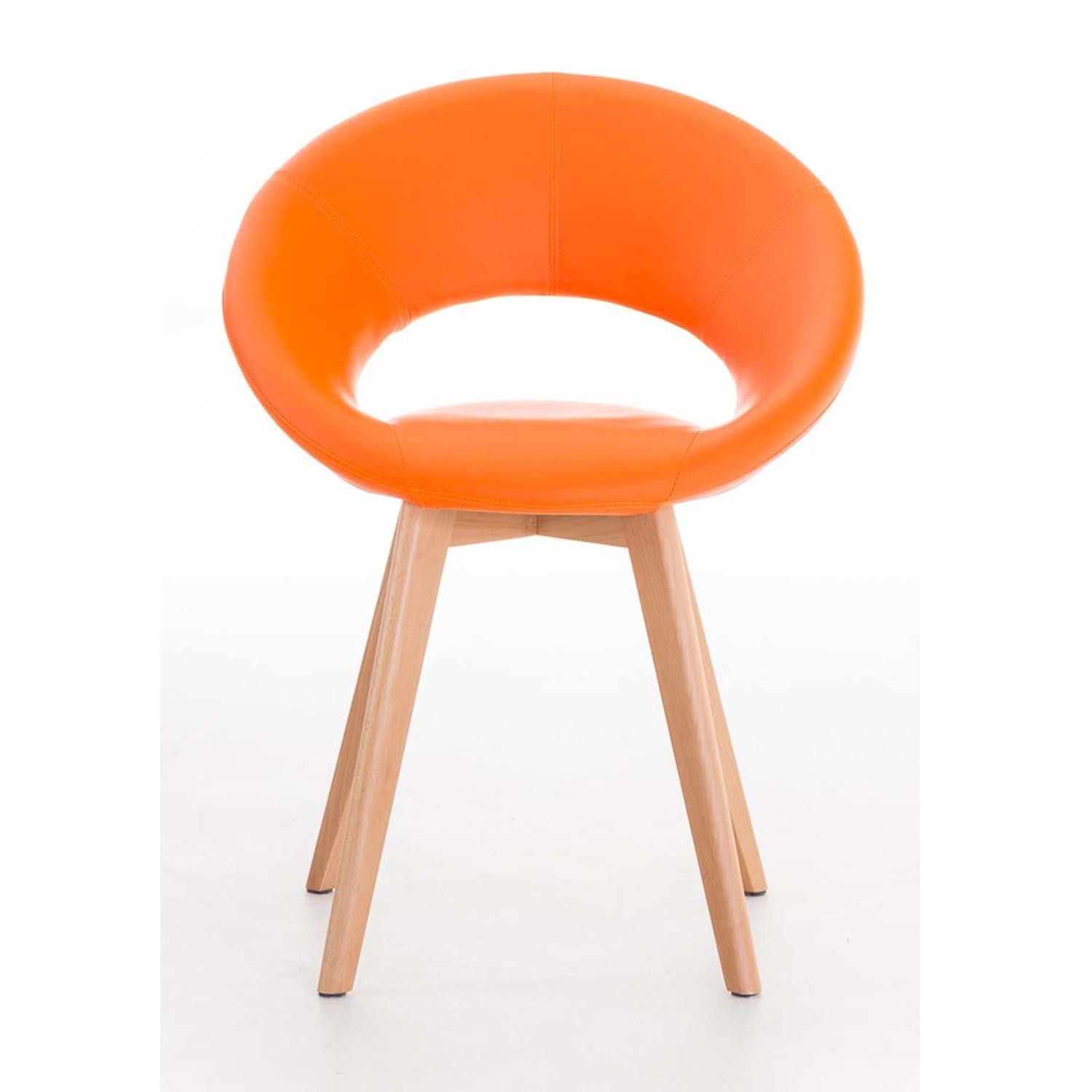 Silla de Confidente TIMY, Diseño Exclusivo, Patas de Madera, Gran Acolchado en Piel color Negro