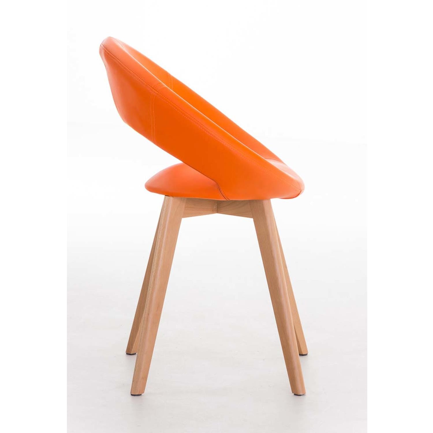 Silla de Confidente TIMY, Diseño Exclusivo, Patas de Madera, Gran Acolchado en Piel color Negro