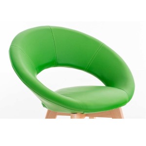 Silla de confidente TIMY, diseño exclusivo, gran acolchado en piel negra