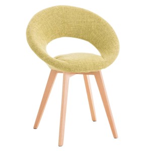 Silla de confidente TIMY TELA, diseño exclusivo, gran acolchado en negro