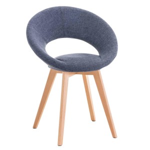 Silla de confidente TIMY TELA, diseño exclusivo, gran acolchado en negro
