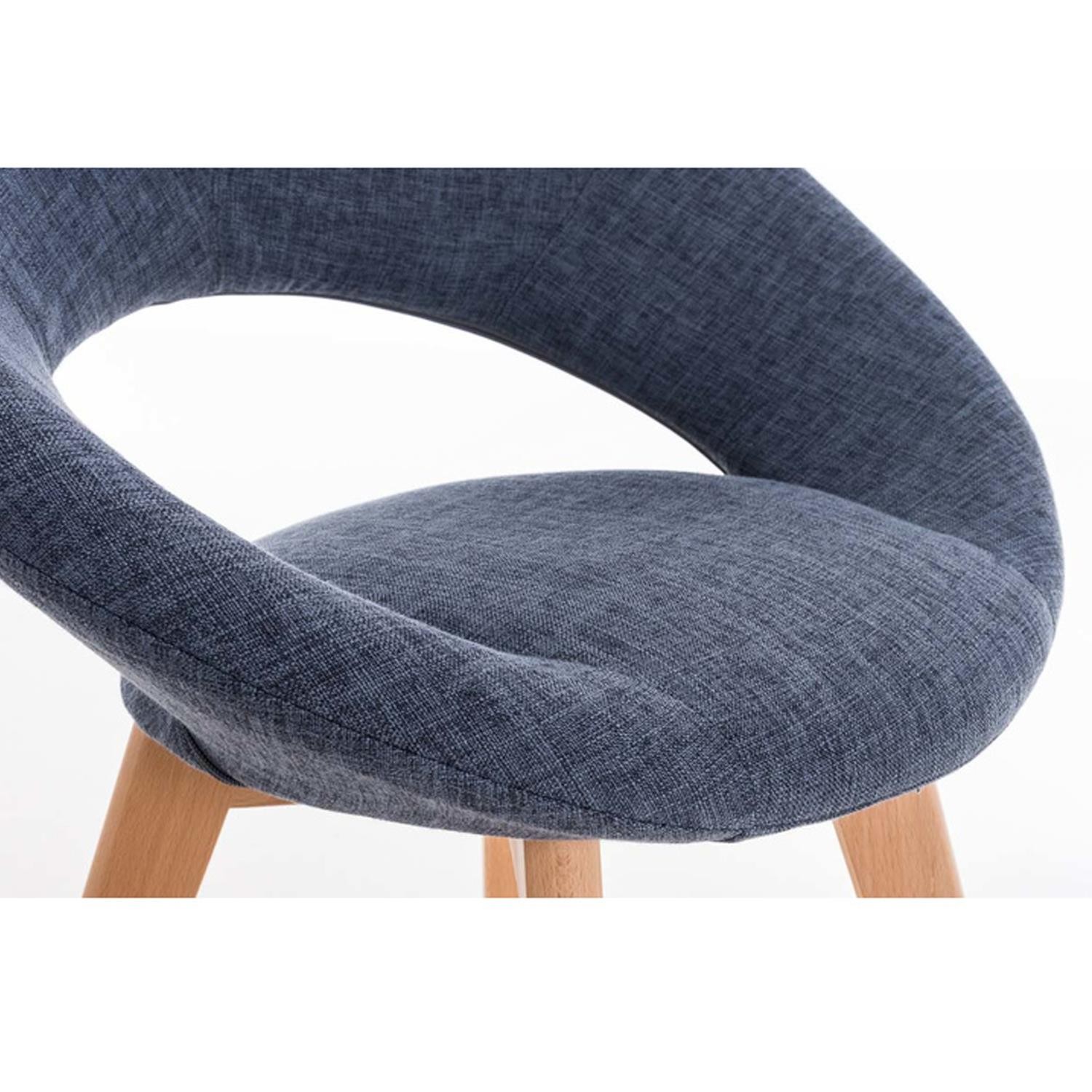 Silla de Confidente TIMY TELA, Diseño Exclusivo, Patas de Madera, Gran Acolchado en color Negro