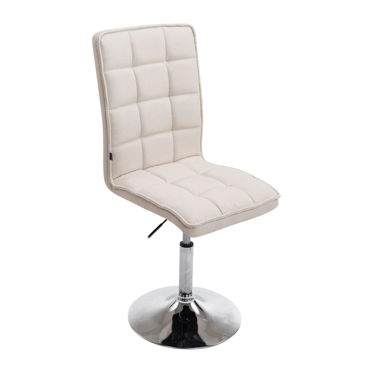 Silla de Confidente BULGARI TELA, ajustable en altura, base fija en metal, tapizada en color Negro
