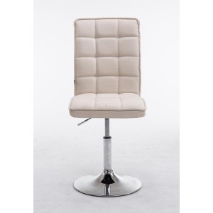 Silla de Confidente BULGARI TELA, ajustable en altura, color negro