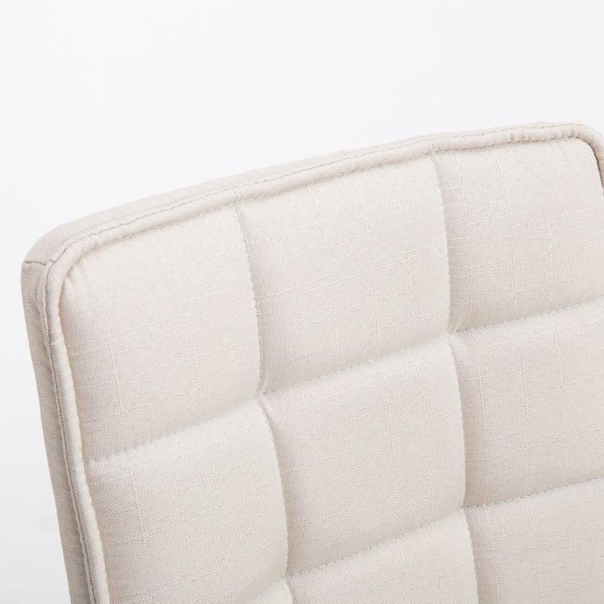 Silla de Confidente BULGARI TELA, ajustable en altura, base fija en metal, tapizada en color Negro