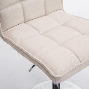 Silla de Confidente BULGARI TELA, ajustable en altura, color negro