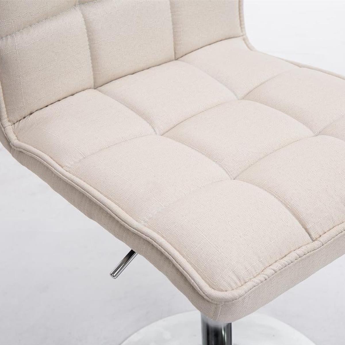 Silla de Confidente BULGARI TELA, ajustable en altura, base fija en metal, tapizada en color Negro