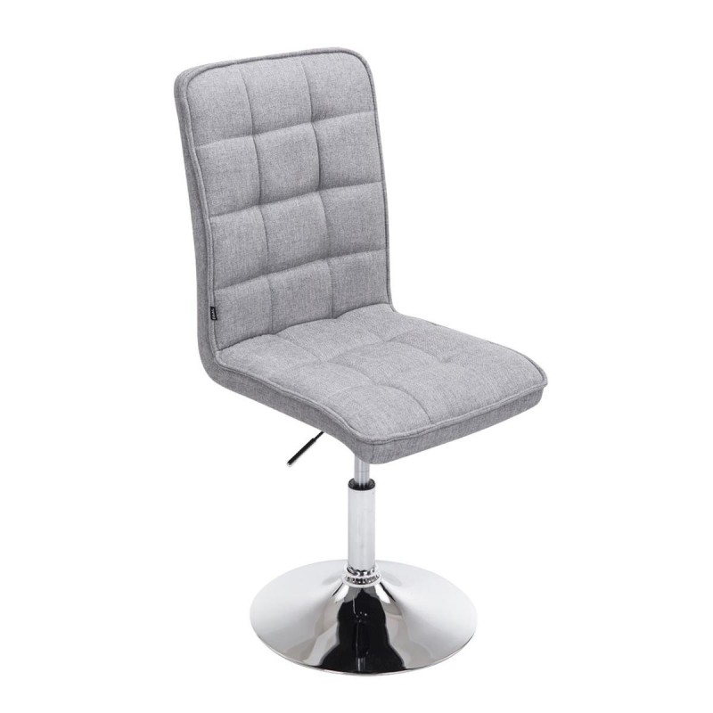 Silla de Confidente BULGARI TELA, ajustable en altura, color negro