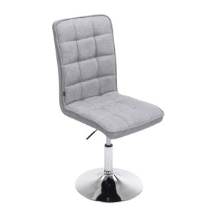 Silla de Confidente BULGARI TELA, ajustable en altura, color negro
