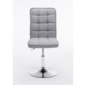 Silla de Confidente BULGARI TELA, ajustable en altura, color negro