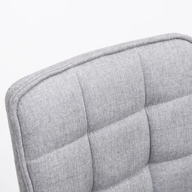 Silla de Confidente BULGARI TELA, ajustable en altura, color negro