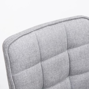 Silla de Confidente BULGARI TELA, ajustable en altura, color negro