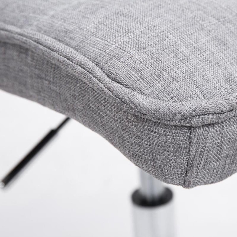 Silla de Confidente BULGARI TELA, ajustable en altura, color negro